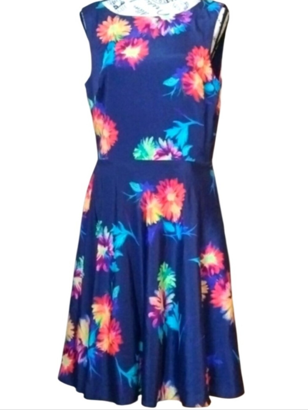 Betsey Johnson  Navy Floral Fit-and-Flare Dress